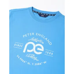 Peter England Casuals Men Typography Printed Crew Neck Sweatshirt image 2