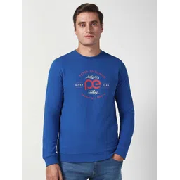 Peter England Casuals Men Typography Printed Round Neck Cotton Pullover Sweatshirt-picture-10