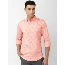 Peter England Casuals Slim Fit Opaque Printed Pure Cotton Casual Shirt-picture-22