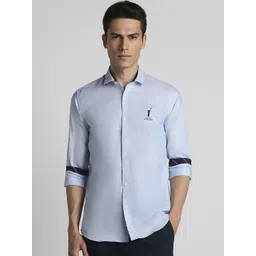 Peter England Casuals Slim Fit Spread Collar Pure Cotton Casual Shirt-picture-40