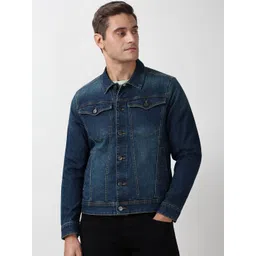 Peter England Casuals Washed Cotton Open Front Jacket-picture-12