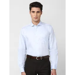 Peter England Elite Men Blue Printed Cotton Formal Shirt-picture-36