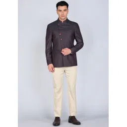 peter england elite Men Single Breasted Textured Suit-picture-16