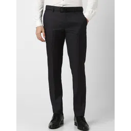 Peter England Elite Men Slim Fit Formal Trousers-picture-33