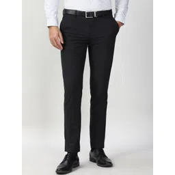 Peter England Elite Men Slim Fit Low-Rise Formal Trousers-picture-29