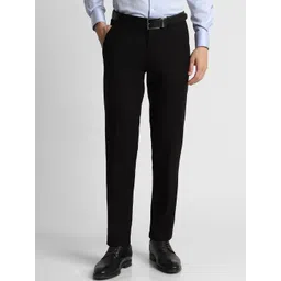 Peter England Elite Men Slim Fit Mid-Rise Formal Trouser-picture-32