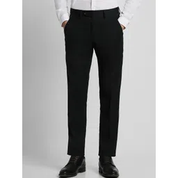 Peter England Elite Men Slim Fit Mid-Rise Formal Trousers-picture-30
