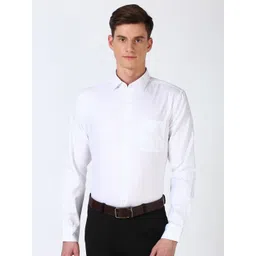 Peter England Elite Men Spread Collar Checked Cotton Slim Fit Formal Shirt-picture-29