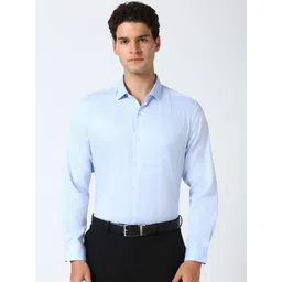 Peter England Elite Men Spread Collar Solid Cotton Formal Shirt-picture-24