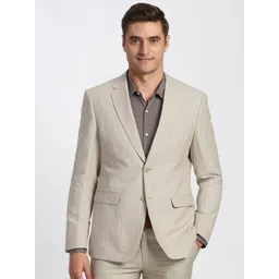 Peter England Elite Slim-Fit Single Breasted Formal Blazer-picture-23