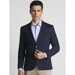 Peter England Elite Slim-Fit Single Breasted Formal Blazers-picture-32