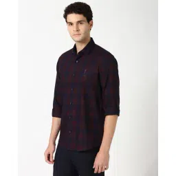 peter england Men Checked Slim Fit Shirt image 2