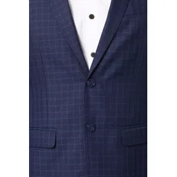 peter england Men Checkered Single Breasted Formal Blazer image 4