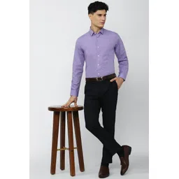 peter england Men Slim Fit Solid Spread Collar Formal Shirt image 2