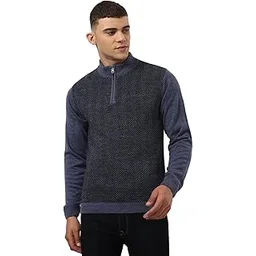 peter england Acrylic Men High Neck Sweater-picture-26