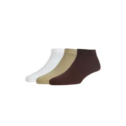 Peter England Beige, Brown & White Cotton Socks(Pack Of 3)-picture-12