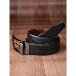Peter England Black & Brown Leather Reversible Belt For Men-picture-39
