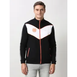 Peter England Black Cotton Regular Fit Colour Block Sweatshirt-picture-45