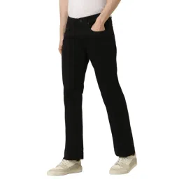 Peter England Black Cotton Regular Fit Jeans-picture-14