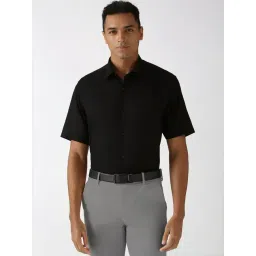 Peter England Black Cotton Regular Fit Shirt-picture-13