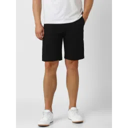 Peter England Black Cotton Regular Fit Shorts-picture-39