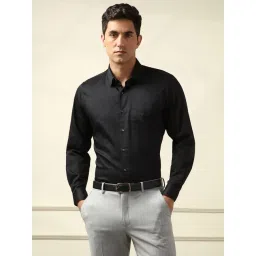 Peter England Black Cotton Slim Fit Shirt-picture-39