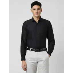 Peter England Black Cotton Slim Fit Shirt-picture-42