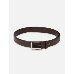Peter England Black Leather Waist Belt For Men-picture-35