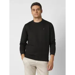 Peter England Black Regular Fit Solid Sweatshirt-picture-37