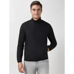Peter England Black Regular Fit Texture Jacket-picture-42