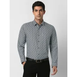 Peter England Black Slim Fit Checks Shirt-picture-25