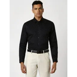 Peter England Black Slim Fit Printed Shirt-picture-22