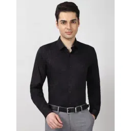 Peter England Black Slim Fit Printed Shirt-picture-36