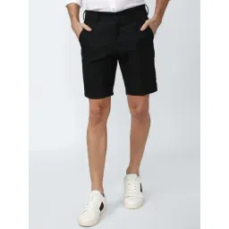 Peter England Black Slim Fit Shorts-picture-12