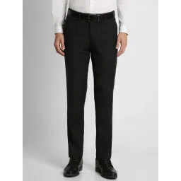Peter England Black Slim Fit Trousers-picture-47