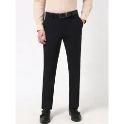 Peter England Black Slim Fit Trousers-picture-37