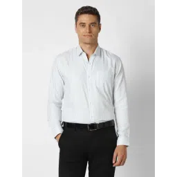 Peter England Blue Cotton Regular Fit Checks Shirt-picture-39