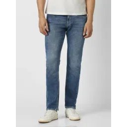 Peter England Blue Cotton Regular Fit Jeans-picture-28