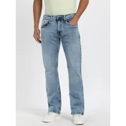 Peter England Blue Cotton Regular Fit Jeans-picture-20