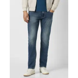 Peter England Blue Cotton Regular Fit Jeans-picture-29