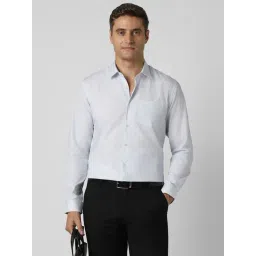 Peter England Blue Cotton Regular Fit Printed Shirt-picture-32