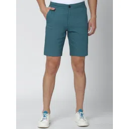 Peter England Blue Cotton Regular Fit Shorts-picture-30