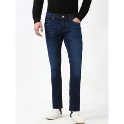 Peter England Blue Cotton Skinny Fit Jeans-picture-18