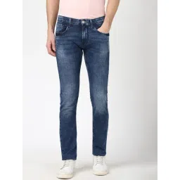 Peter England Blue Cotton Skinny Fit Jeans-picture-35