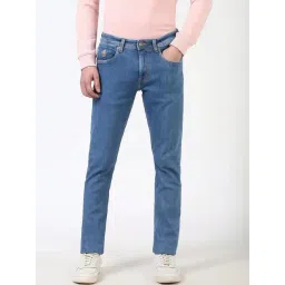 Peter England Blue Cotton Slim Fit Jeans-picture-16