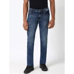 Peter England Blue Cotton Slim Fit Jeans-picture-25