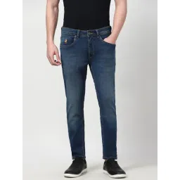 Peter England Blue Cotton Slim Fit Jeans-picture-23