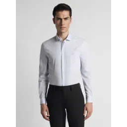 Peter England Blue Cotton Slim Fit Printed Shirt-picture-30