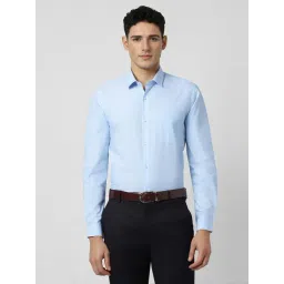 Peter England Blue Cotton Slim Fit Shirt-picture-19