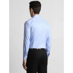 Peter England Blue Cotton Slim Fit Shirts image 2